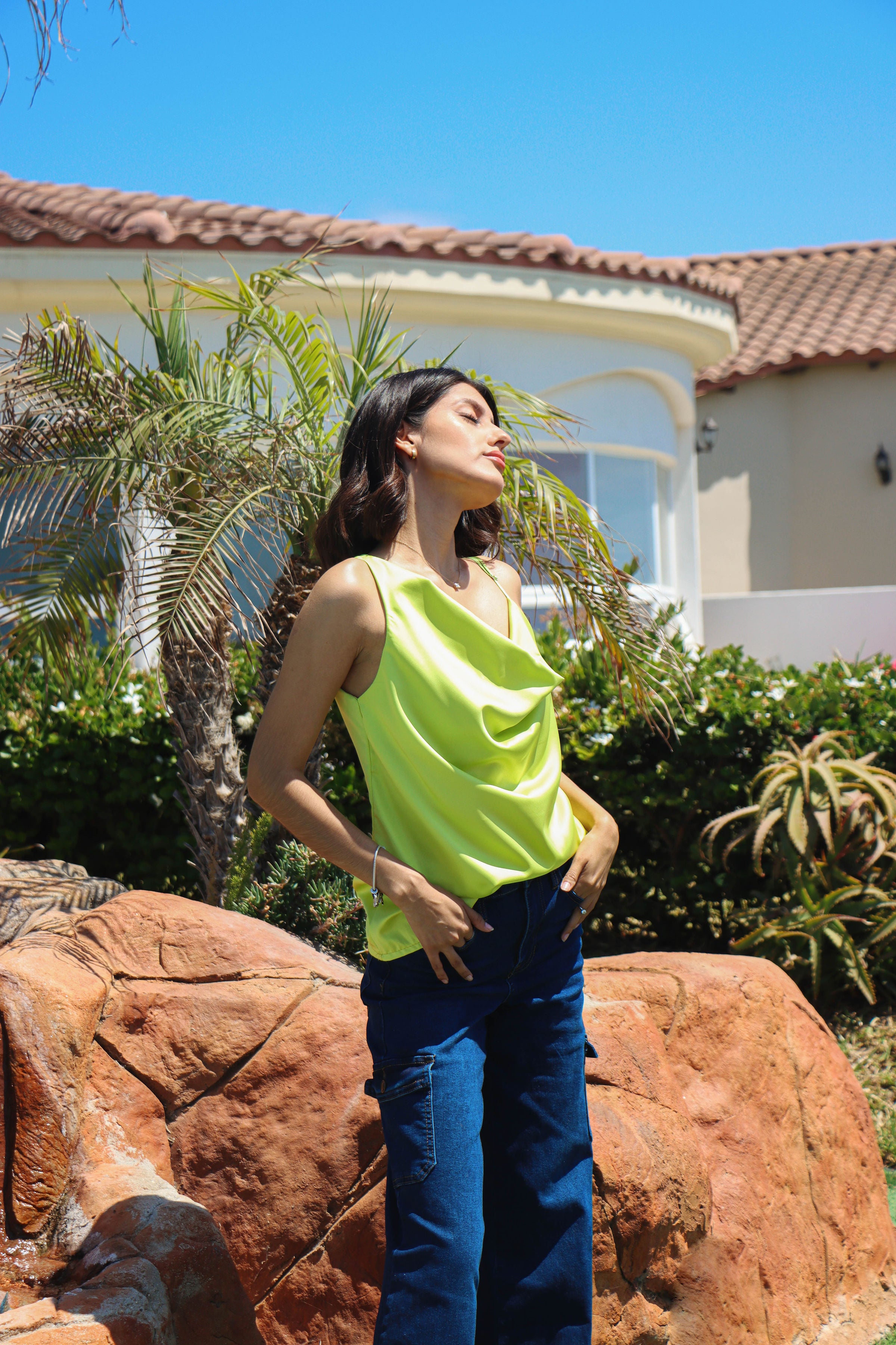 BLUSA HAVE VERDE SATIN