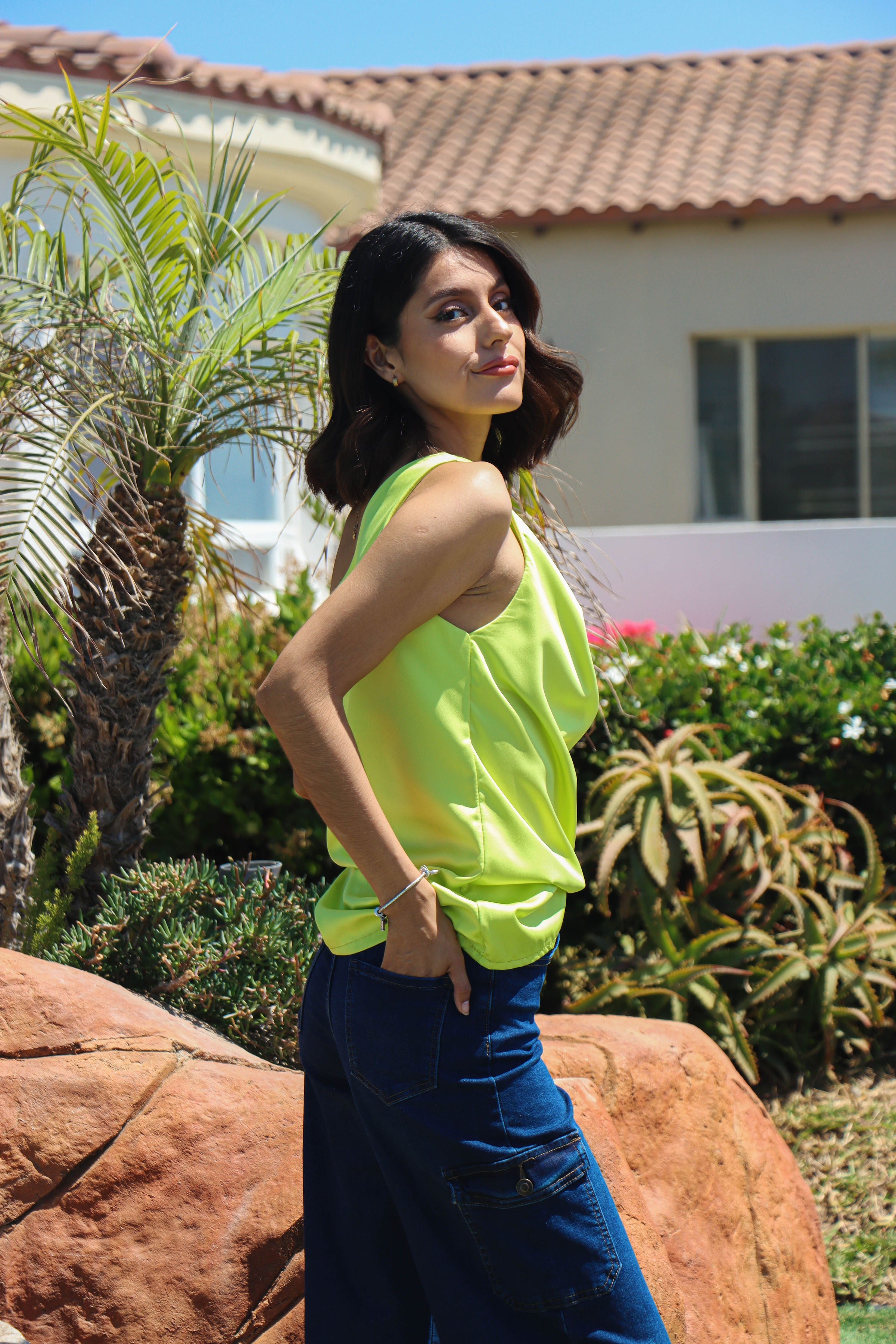 BLUSA HAVE VERDE SATIN